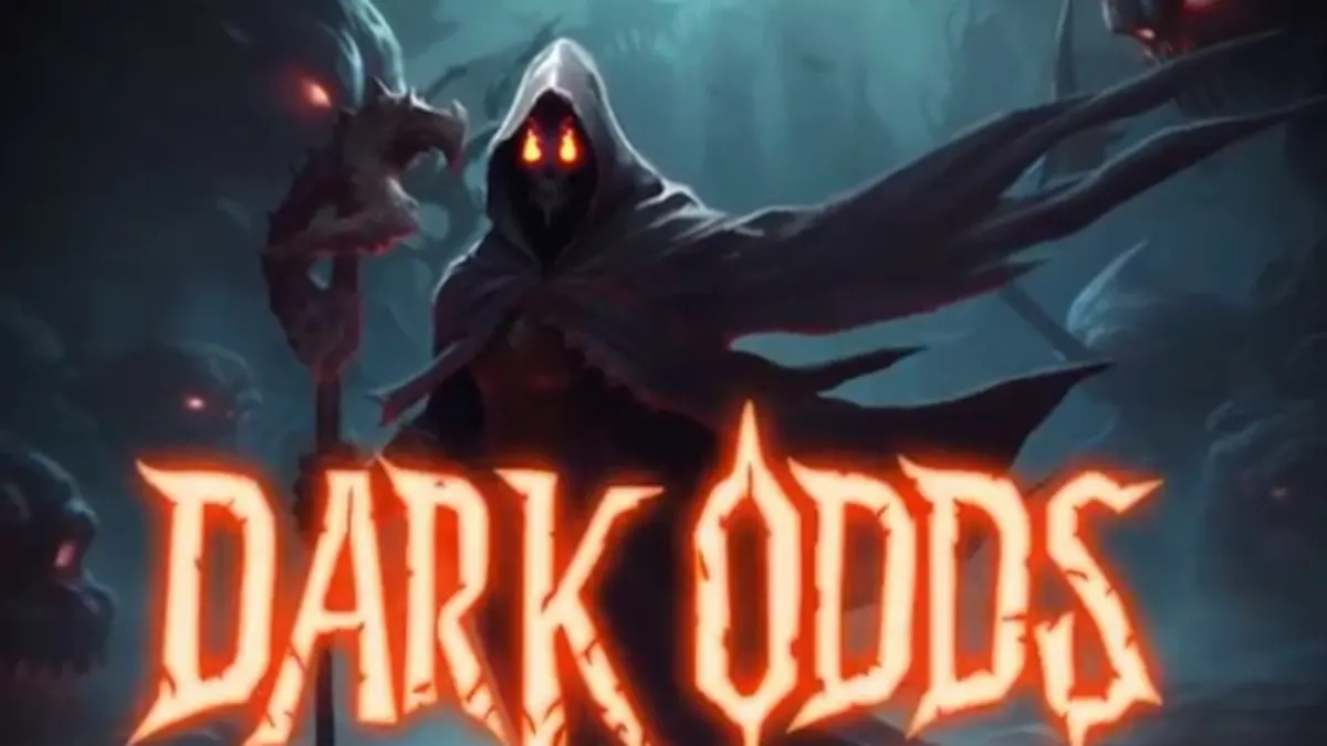 Dark Odds slot game screen na may temang horror