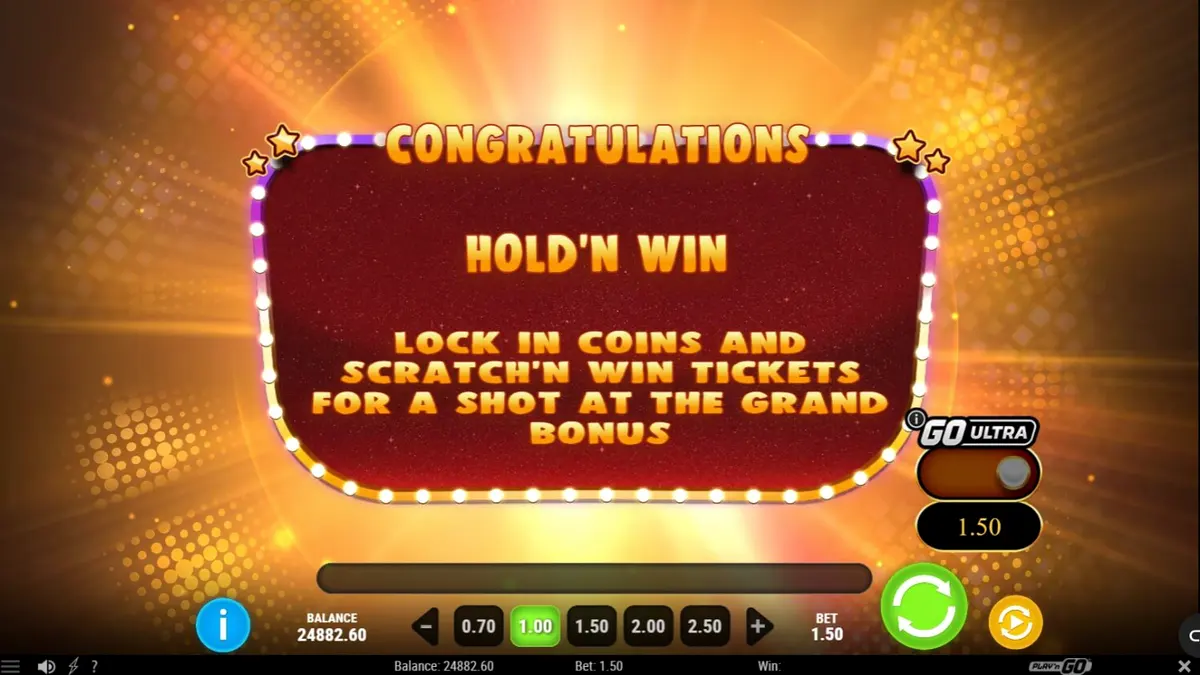 Makulay na neon graphics ng Granny's Wild slot machine